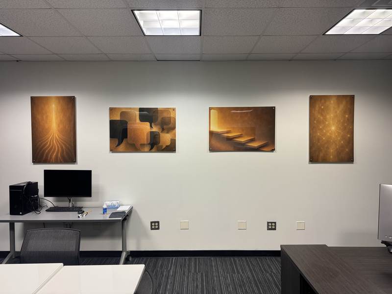 Mounted art panel series, corporate office