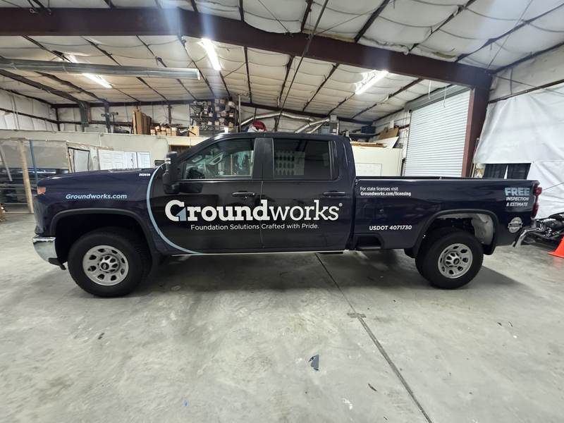 Fleet decals, crew-cab pickup