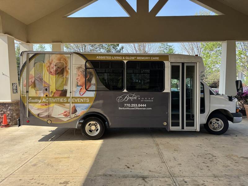 Partial wrap, senior-living shuttle